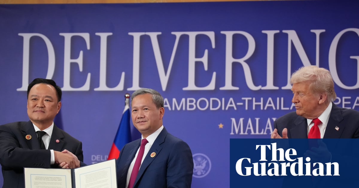 Trump oversees Thailand-Cambodia ceasefire signing as Asia tour gets under way | US foreign policy