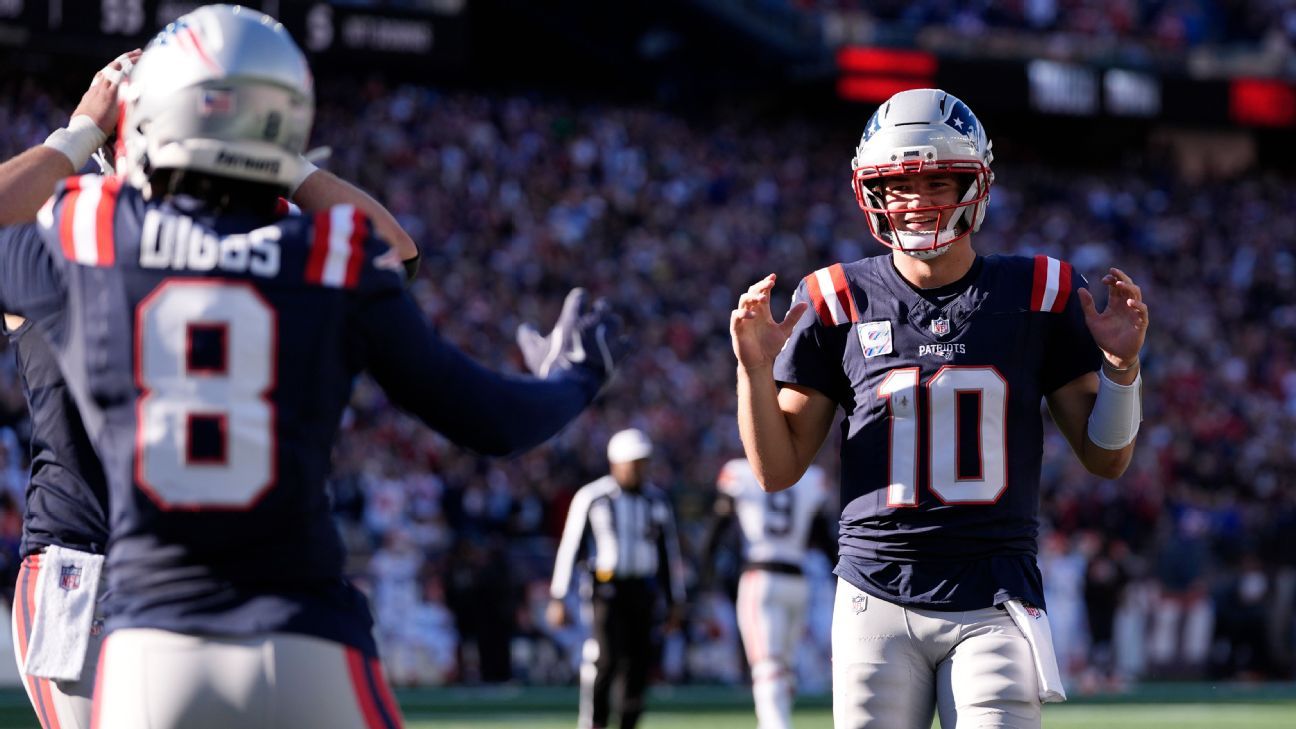 Patriots QB Drake Maye hears 'MVP' chants during win vs. Browns