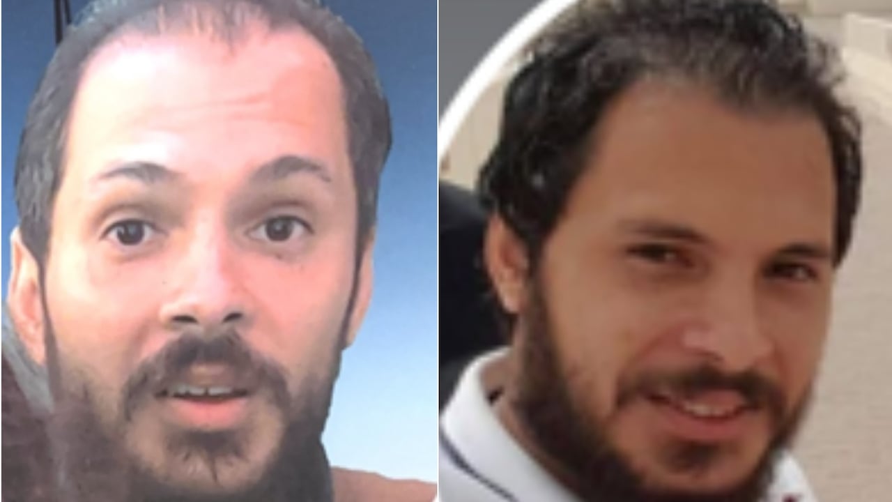 A side by side photo of the same man.