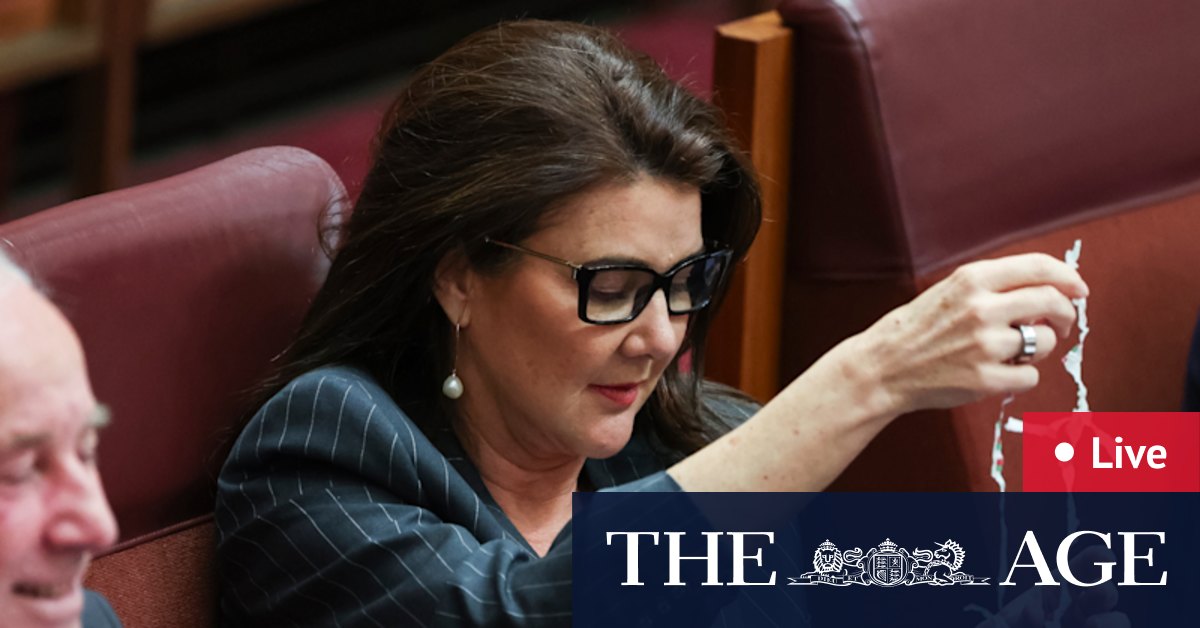 As it happened: Hume fashions Mintie necklace during shout-laden, record-setting Senate question time; Tributes flow for Melbourne cricket teen Ben Austin - The Age