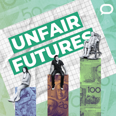 A composite image of a bar chart with young people at the bottom and old people at the top