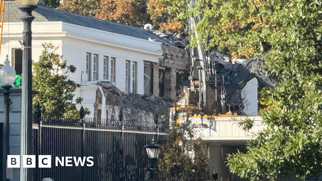 White House begins demolishing part of East Wing for Trump ballroom