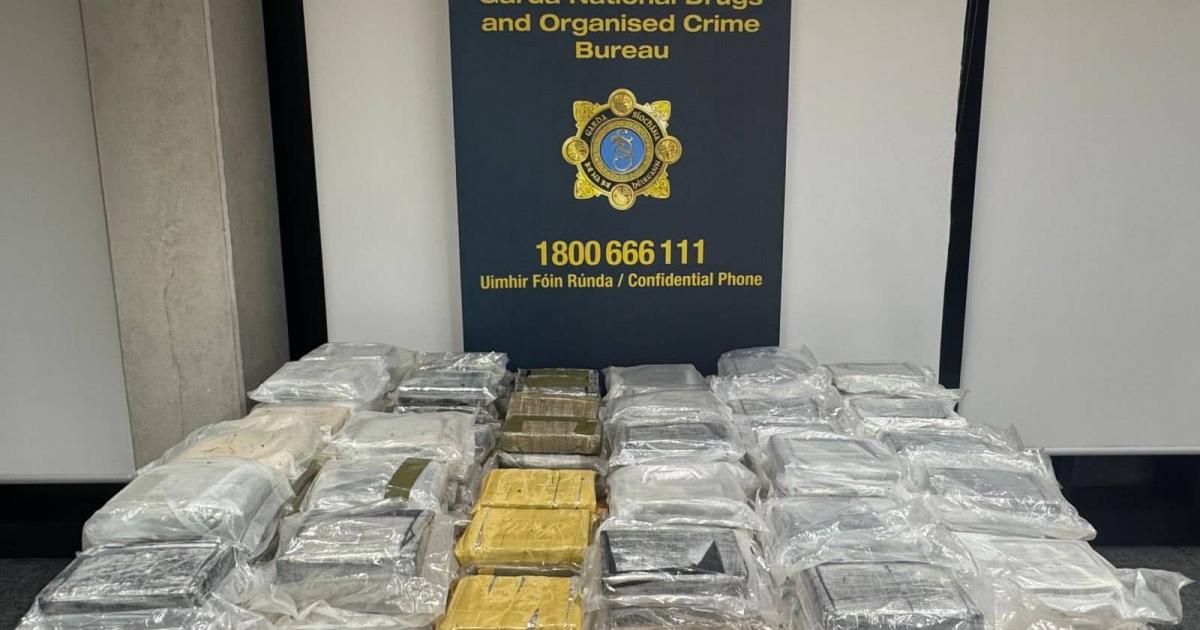 Suspected cocaine with estimated eight million euros seized in Co Laois