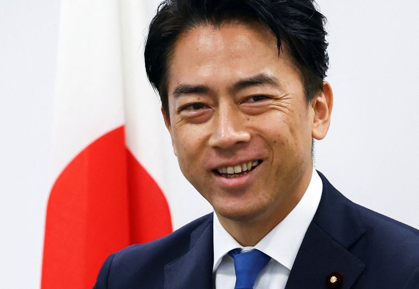 Agriculture minister Shinjiro Koizumi at a press conference in Tokyo, Japan, on September 20, 2025.