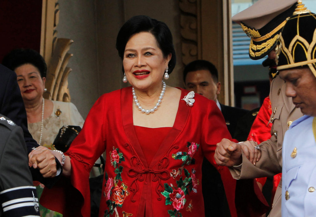 FILE PHOTO: Thailand's Queen Sirikit arrives in Chinatown for Lunar New Year celebrations in Bangkok