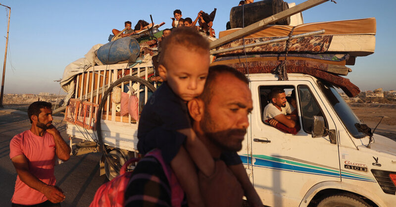 Under bombardment in Gaza City