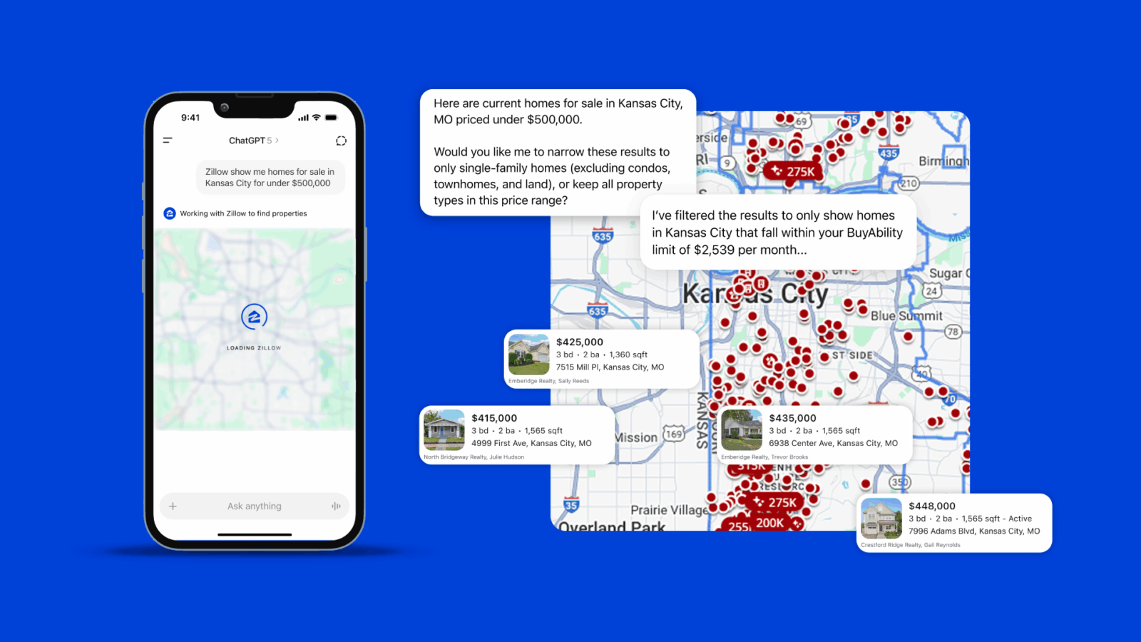 Zillow debuts the only real estate app in ChatGPT