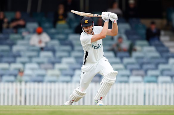 Cameron Green bats for WA. 