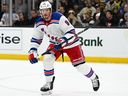 J.T. Miller skates against the Boston Bruins on Feb. 1, 2025 in Boston. He became the New York Rangers captain this season.