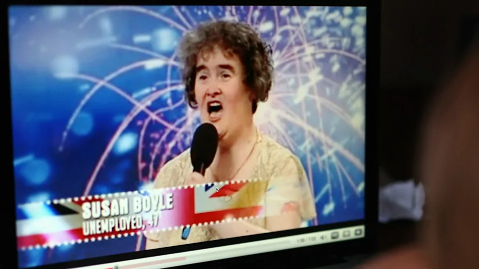 Susan Boyle singing on "Britain's Got Talent"