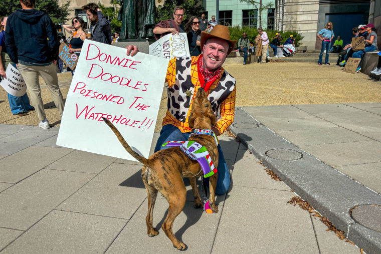 Clark Furey and his dog Scooby.