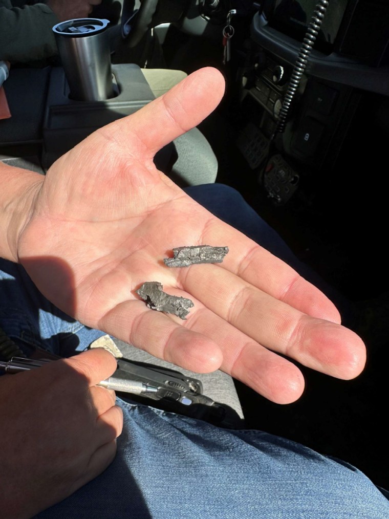The California Highway Patrol said shrapnel from live artillery, fired over Interstate 5 as part of a demonstration during celebrations for the U.S. Marine Corps' 250th anniversary, struck a patrol vehicle.