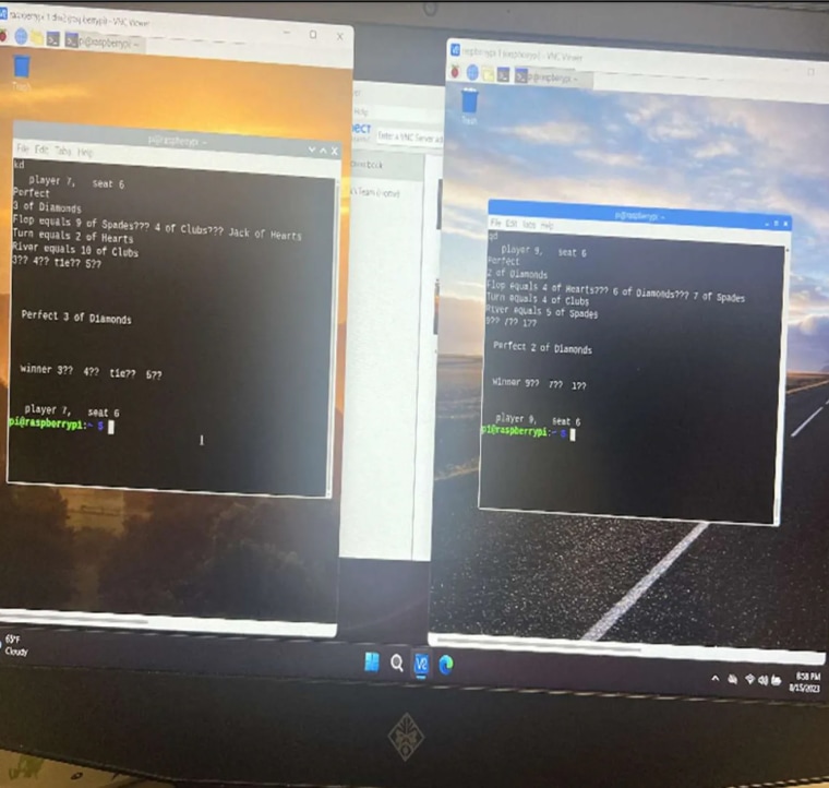Image of the computer program showing information transmitted by the rigged shuffling machine, from defendant Shane Hennen's iCloud account.
