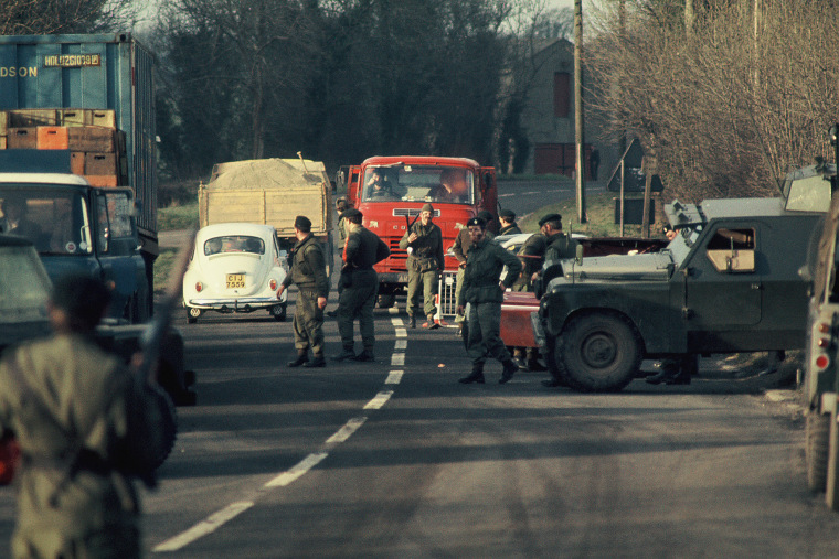 British Army Roadblock