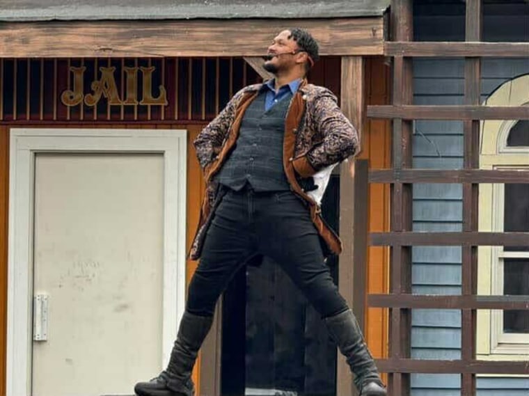Nikolas Hubbard has been one of the park's stunt actors since 2023.