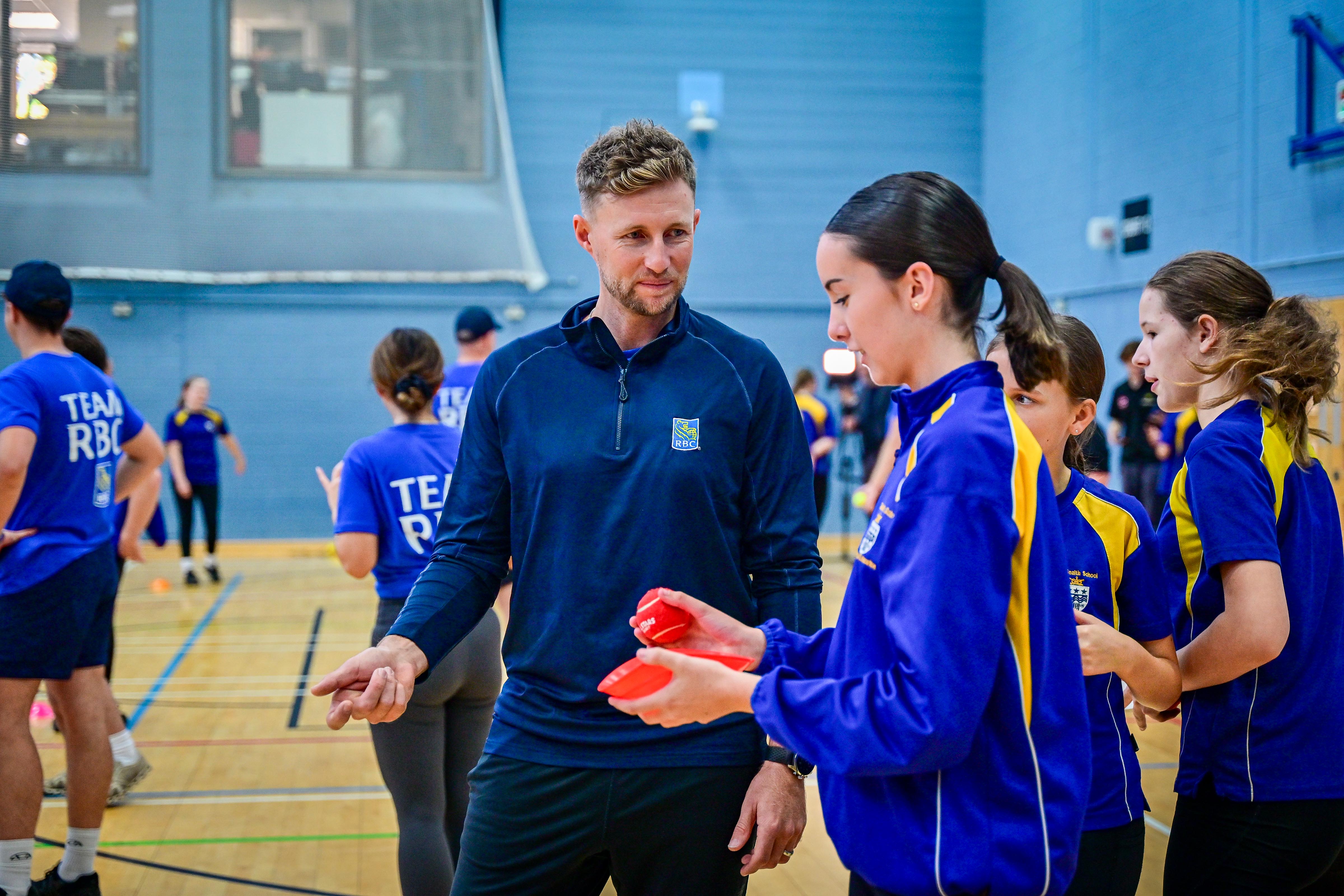 Root was at a Chance to Shine RBC skills day for schoolgirls in Leeds.