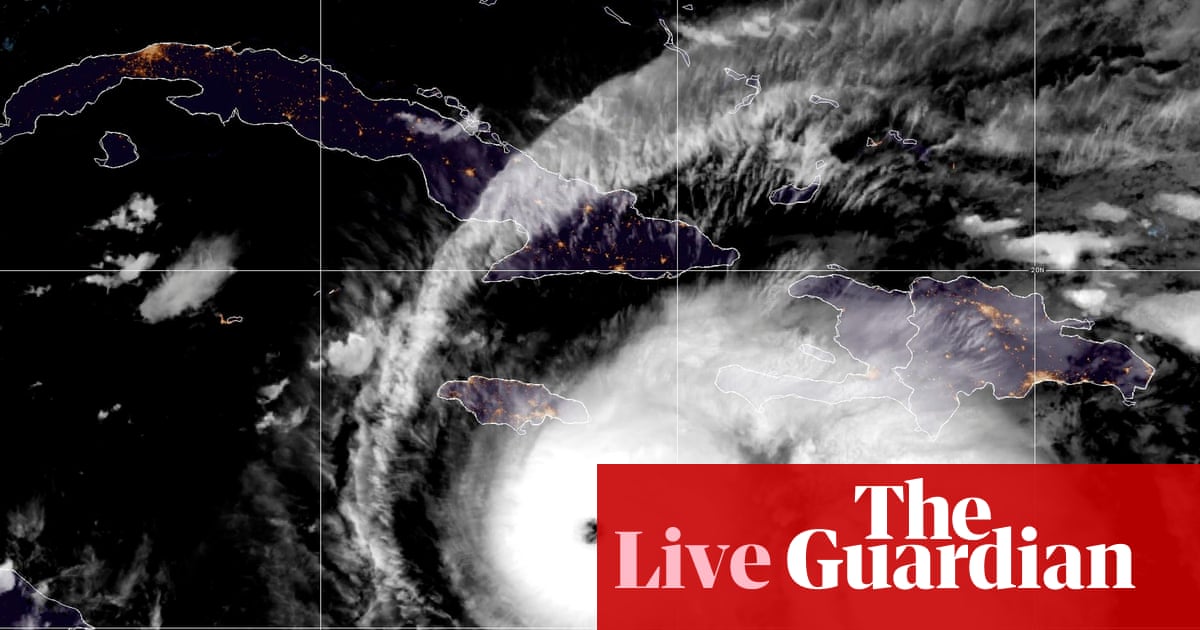 Hurricane Melissa strengthens to category 5 and heads for Jamaica amid warning ‘many communities will not survive flooding’ – live | Hurricanes