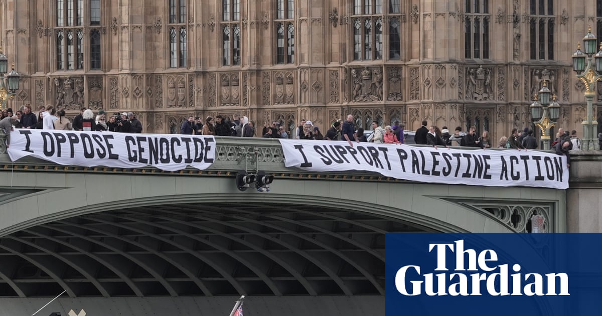 Palestine Action protest: police begin making arrests at London demo | Protest
