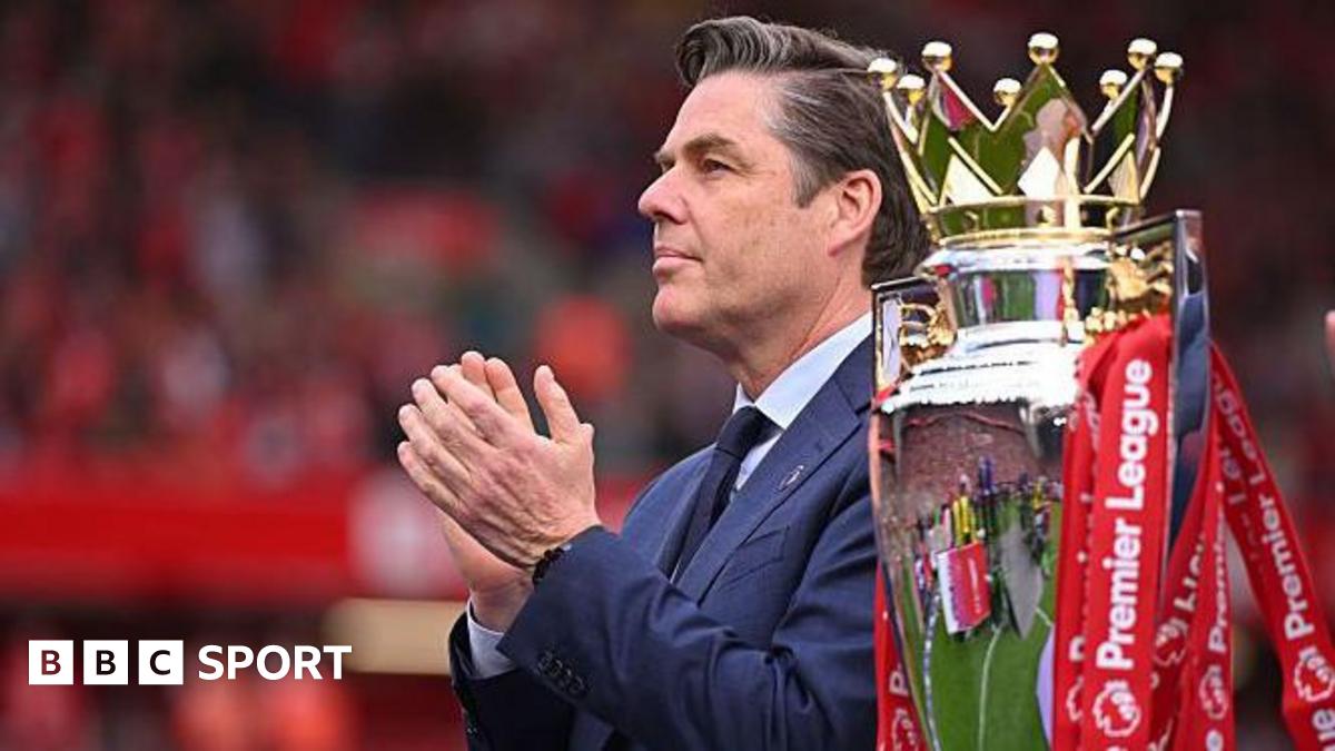 Richard Masters and the Premier League trophy