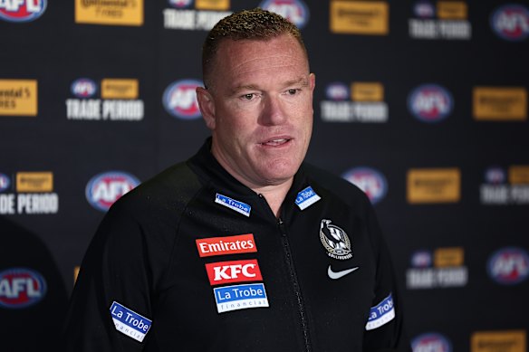 Justin Leppitsch and the Magpies will have to get creative at the trade table if they’re to land Jy Simpkin.