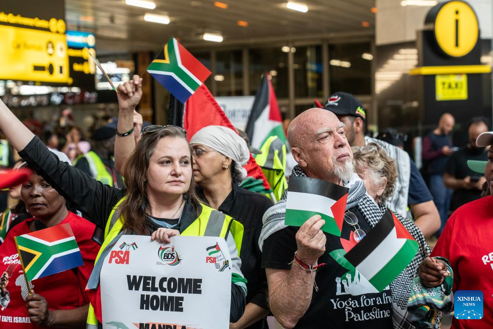 South African flotilla activists return home from Israeli detention-Xinhua