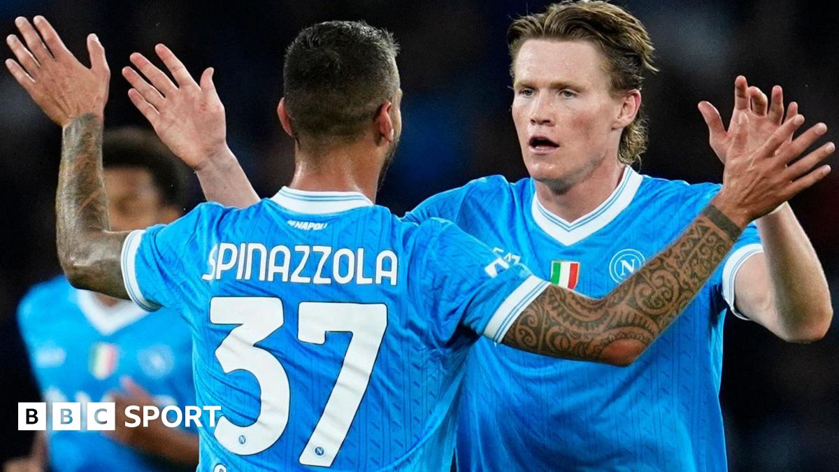 Napoli 3-1 Inter Milan: Scott McTominay scores as champions go top of Serie A table