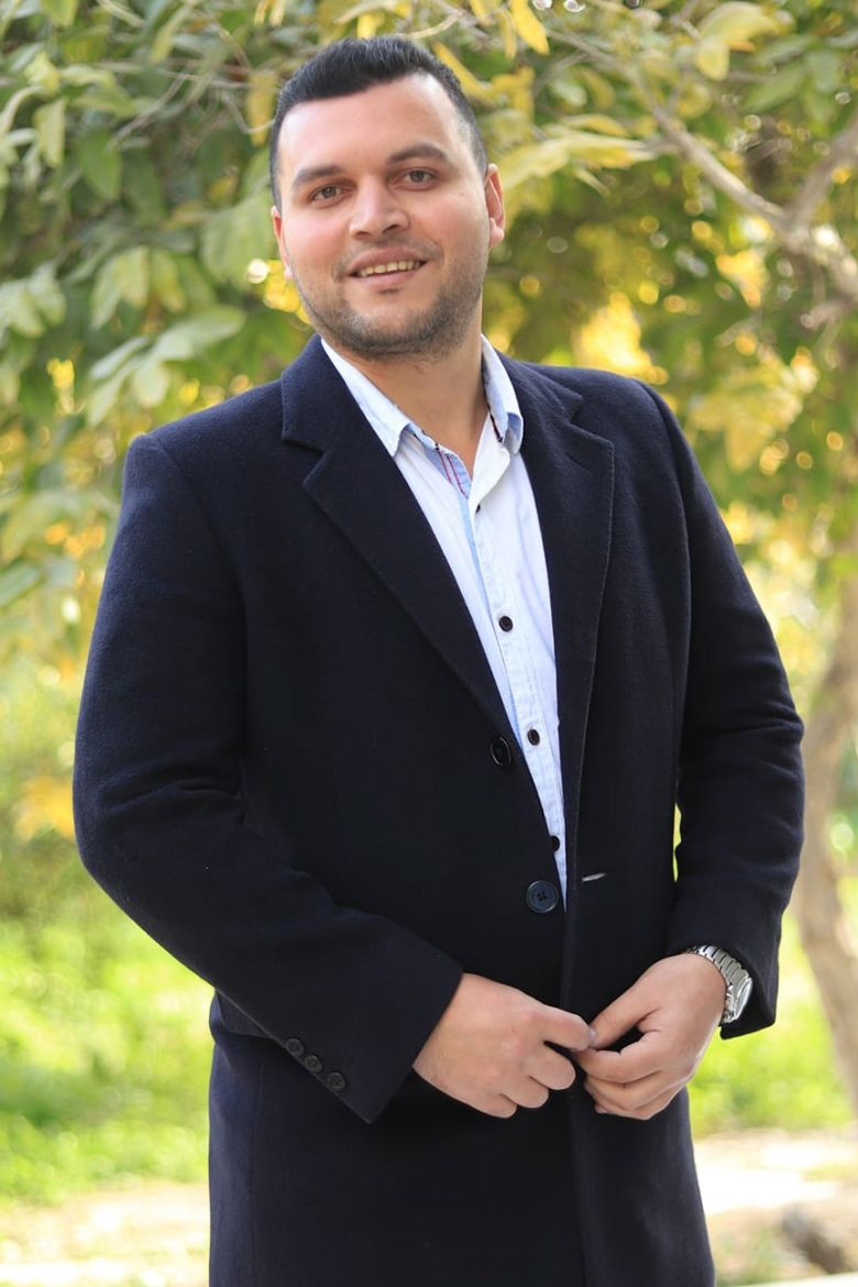 This photo of Mahmoud Nabil Faraj was taken during his brother Mohammad’s wedding some 18 months before the war.