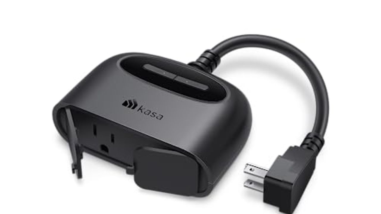 Kasa Outdoor Smart Plug, Smart Home Wi-Fi Outlet with 2 Sockets, IP64 Weather Resistance, Compatible with Alexa, Google Home & IFTTT, No Hub Required, ETL Certified(EP40), Black