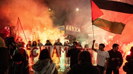 Protests erupt around the world as Israel intercepts Global Sumud Flotilla – video