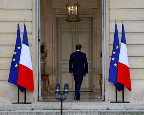 French outgoing prime minister Sebastien Lecornu leaves after making a statement in the courtyard of the Hotel Matignon in Paris, France, 8 October 2025.