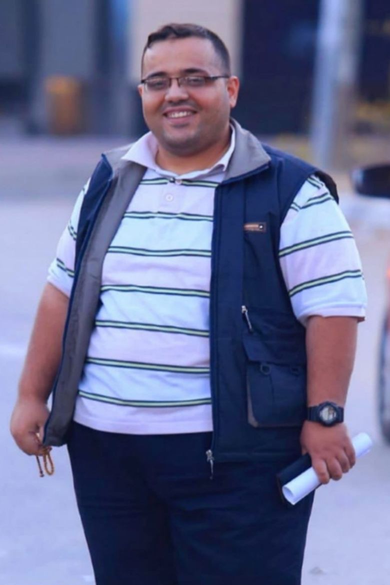 Mohammed Matar before the war, when he weighed 145 kilograms.