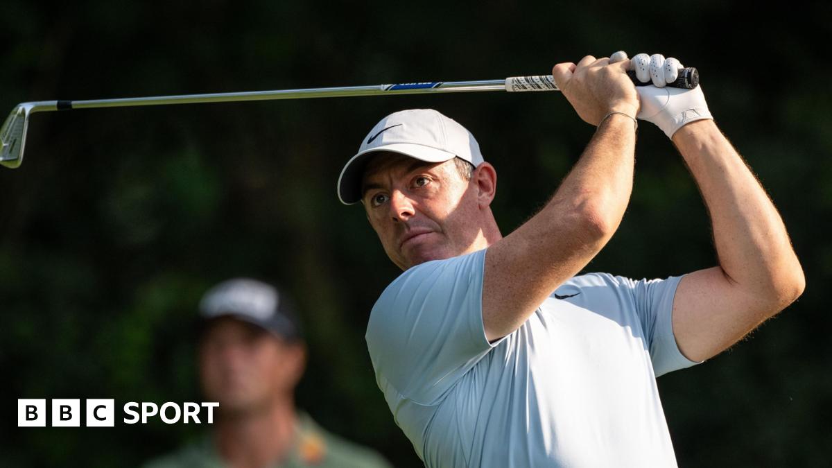 Rory McIlroy hits a shot during the first round of the DP World India Championship