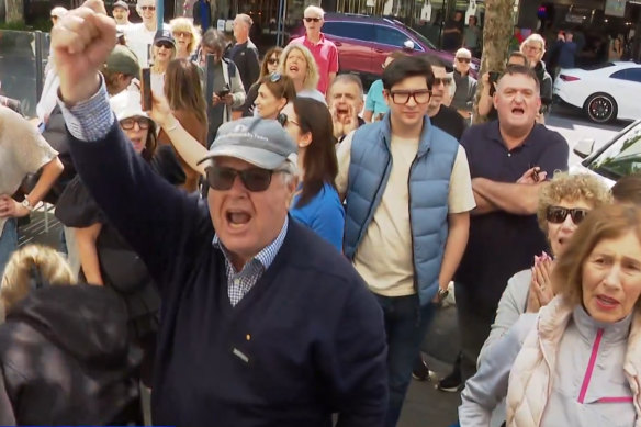 Brighton residents protest against the government’s plan on activity centres last year.