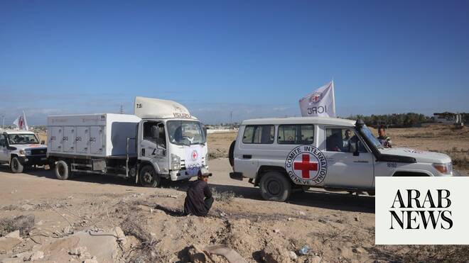 Israel hands 30 Palestinian bodies to Red Cross in Gaza