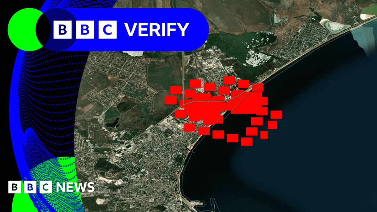 BBC Verify Live: Satellite data shows heat sources at Crimea oil depot after reported attack