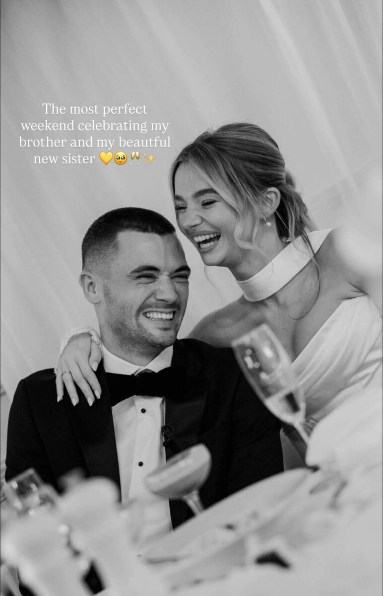 Roy Keane's son Aidan tied the knot with his longtime partner recently. Picture: Caragh Keane/Instagram.