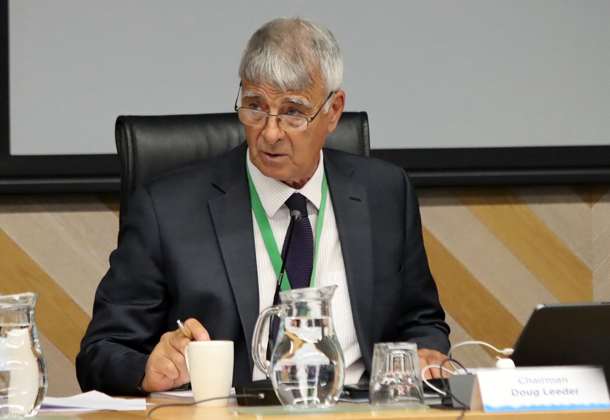 Bay of Plenty Regional Council chairman Doug Leeder at his last council meeting. Photo / Alisha Evans
