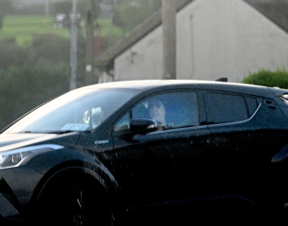 Dayla Durnin, leaving a house in Drogheda with her mother.