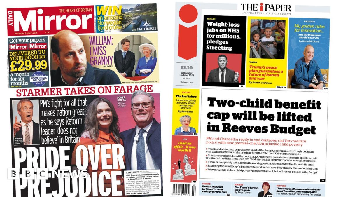 The headline on the front page of the Mirror reads: "Pride over prejudice: PM's fight for all that makes nation great, as he says Reform leader 'does not believe' in Britain."