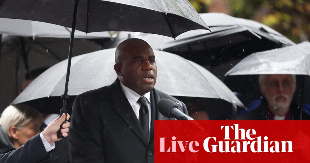 Lammy heckled at vigil for Manchester synagogue attack; one victim died after apparently being hit by police bullet – latest | UK news