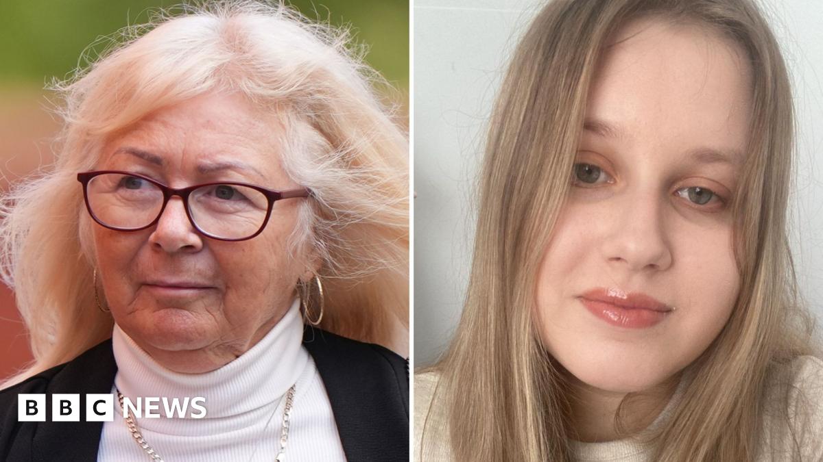 A composite image of both women