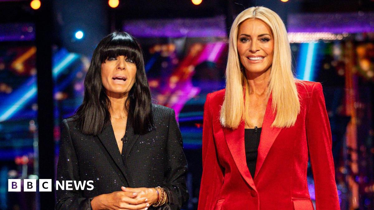 Claudia Winkleman (left) and Tess Daly during their appearance on the live show of Saturday's Strictly Come Dancing show on BBC1.