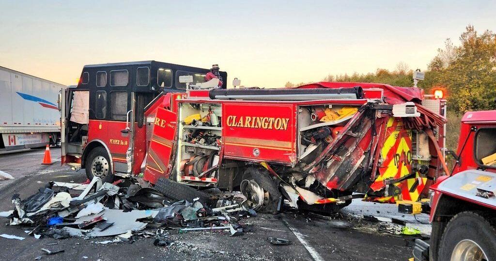 Truck driver charged after 2 firefighters sent to hospital in ‘serious’ Hwy. 401 collision east of Oshawa - Toronto Star