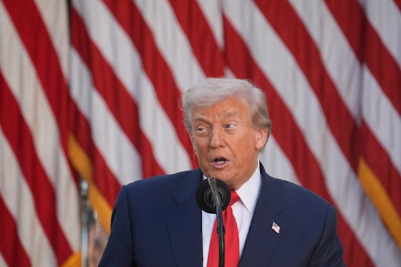 US President Donald Trump at the White House on Tuesday.