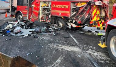 WB Hwy. 401 reopened east of Oshawa following crash that injured 2 firefighters - CTV News