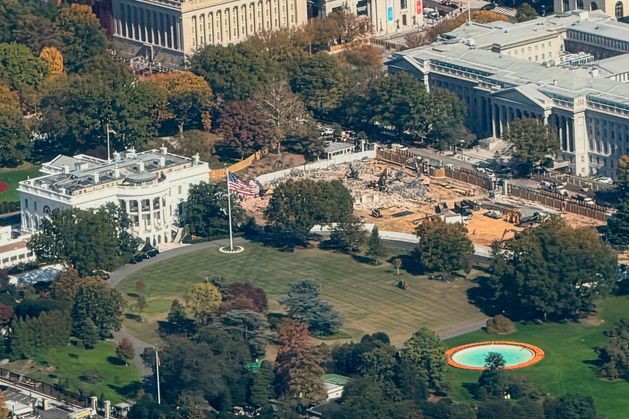 ‘People are homeless and this moron is spending money on this’ – tourists not impressed by Trump’s White House revamp work