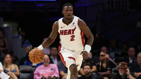 Getty Images Terry Rozier #2 of the Miami Heat dribbles the ball during the second half in a preseason game against the Memphis Grizzlies at Kaseya Center on October 17, 2025 in Miami, Florida. 