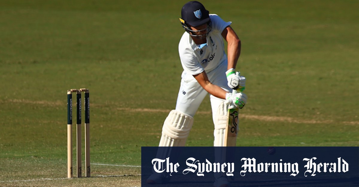 Sam Konstas out for a duck in NSW’s Sheffield Shield match against Victoria