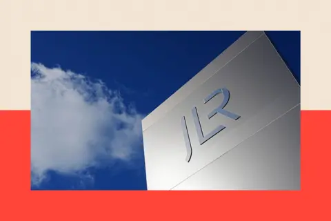 Getty Images A general view of the JLR signage outside the Jaguar Land Rover electric propulsion manufacturing centre