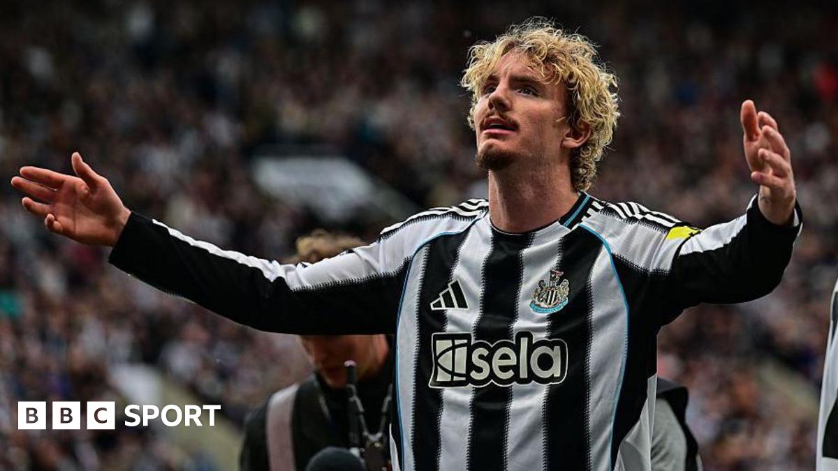 Nick Woltemade celebrates after scoring for Newcastle United against Arsenal at St James' Park on 28 September, 2025